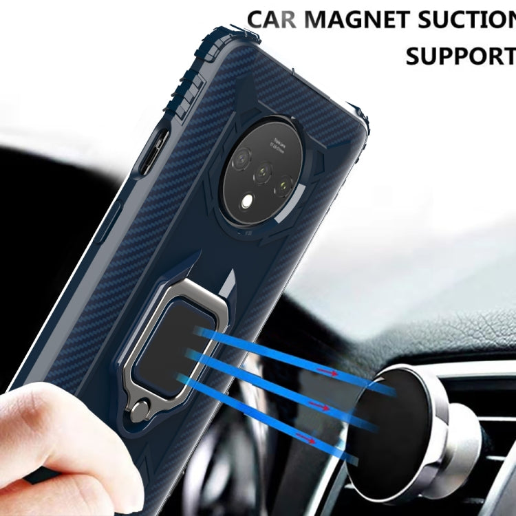 For Xiaomi Mi 10T Lite 5G / Mi 10i 5G / Redmi Note 9 Pro 5G (CN Version) Carbon Fiber Protective Case with 360 Degree Rotating Ring Holder