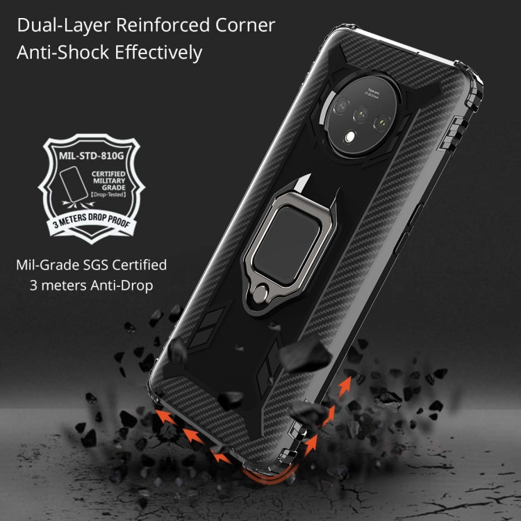 For Xiaomi Mi 10T Lite 5G / Mi 10i 5G / Redmi Note 9 Pro 5G (CN Version) Carbon Fiber Protective Case with 360 Degree Rotating Ring Holder