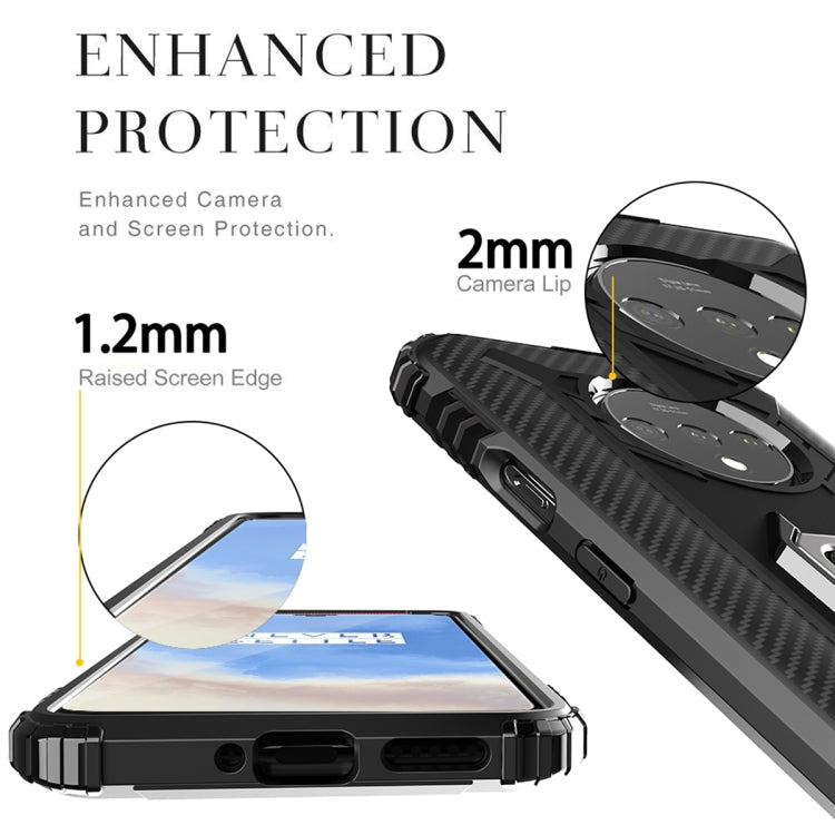 For Xiaomi Mi 10T Lite 5G / Mi 10i 5G / Redmi Note 9 Pro 5G (CN Version) Carbon Fiber Protective Case with 360 Degree Rotating Ring Holder