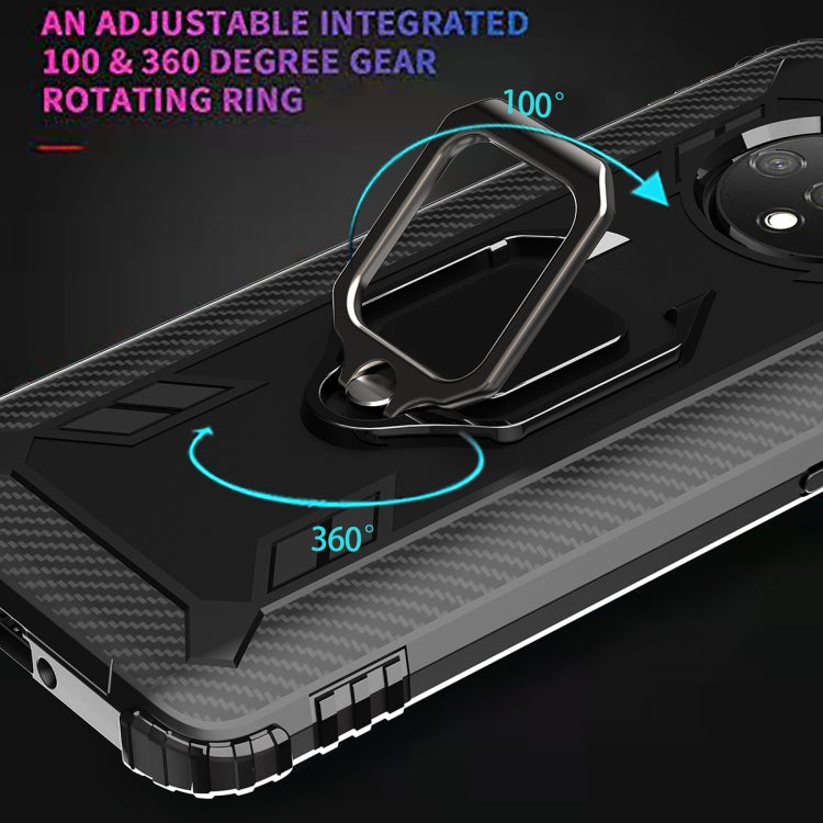 For Xiaomi Mi 10T Lite 5G / Mi 10i 5G / Redmi Note 9 Pro 5G (CN Version) Carbon Fiber Protective Case with 360 Degree Rotating Ring Holder