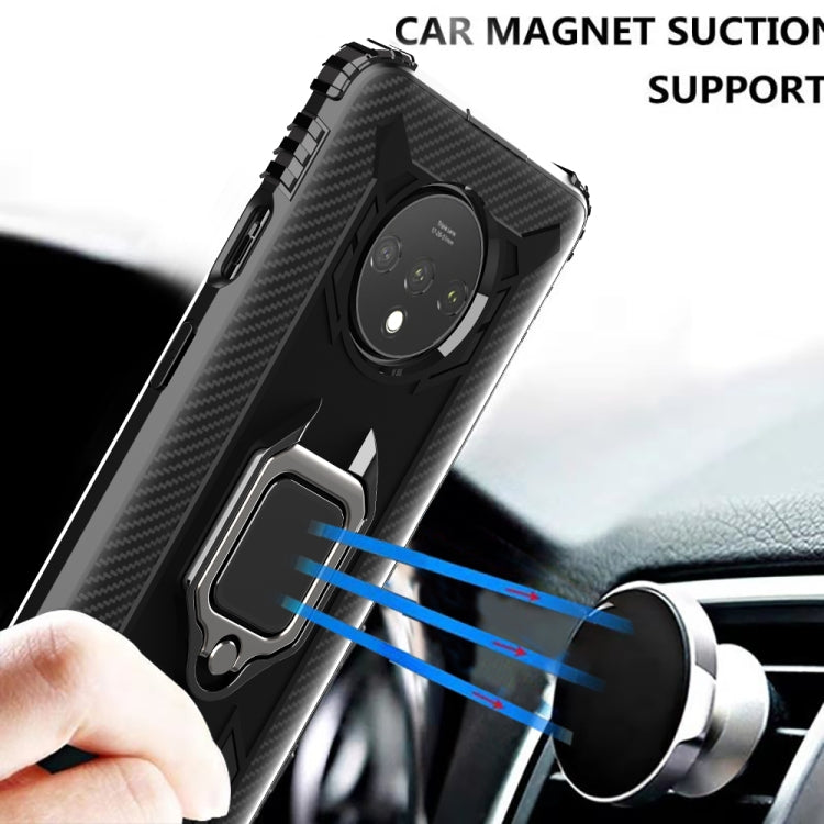 For Xiaomi Mi 10T Lite 5G / Mi 10i 5G / Redmi Note 9 Pro 5G (CN Version) Carbon Fiber Protective Case with 360 Degree Rotating Ring Holder