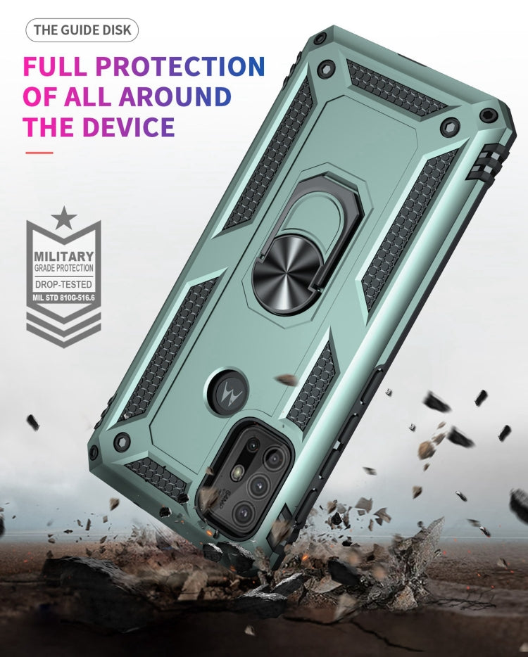 For Motorola Moto G10 / G30 Shockproof TPU + PC Protective Case with 360 Degree Rotating Holder