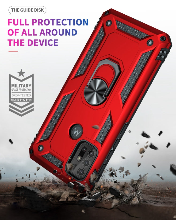 For Motorola Moto G10 / G30 Shockproof TPU + PC Protective Case with 360 Degree Rotating Holder
