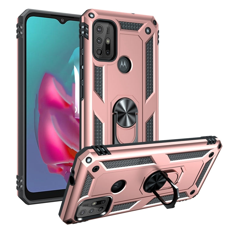 For Motorola Moto G10 / G30 Shockproof TPU + PC Protective Case with 360 Degree Rotating Holder