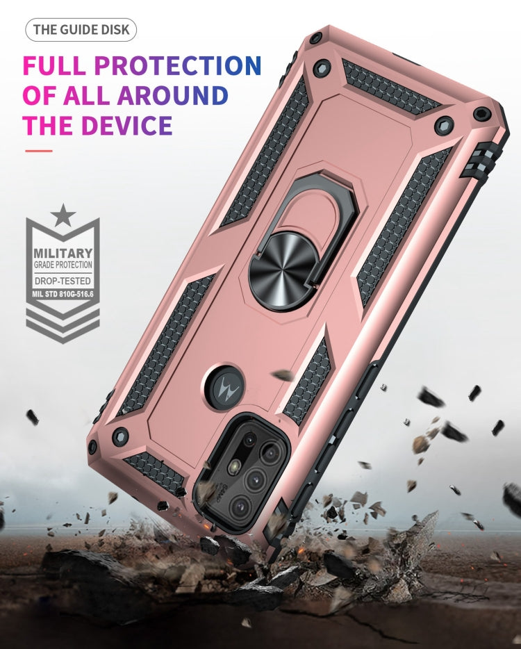 For Motorola Moto G10 / G30 Shockproof TPU + PC Protective Case with 360 Degree Rotating Holder