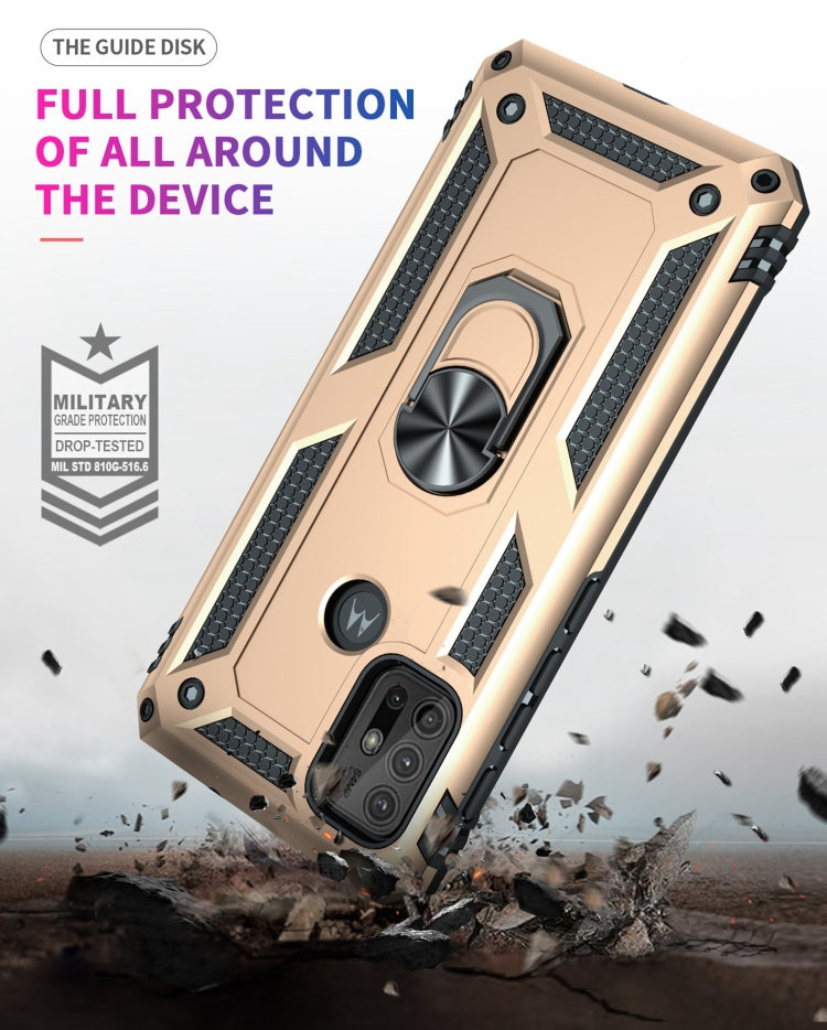 For Motorola Moto G10 / G30 Shockproof TPU + PC Protective Case with 360 Degree Rotating Holder