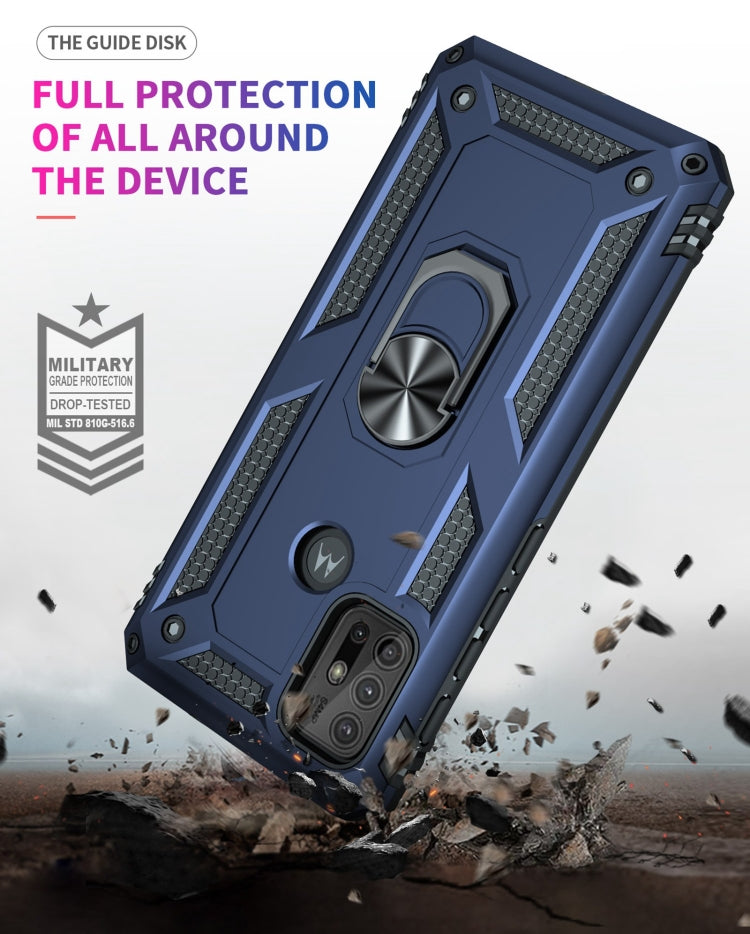 For Motorola Moto G10 / G30 Shockproof TPU + PC Protective Case with 360 Degree Rotating Holder