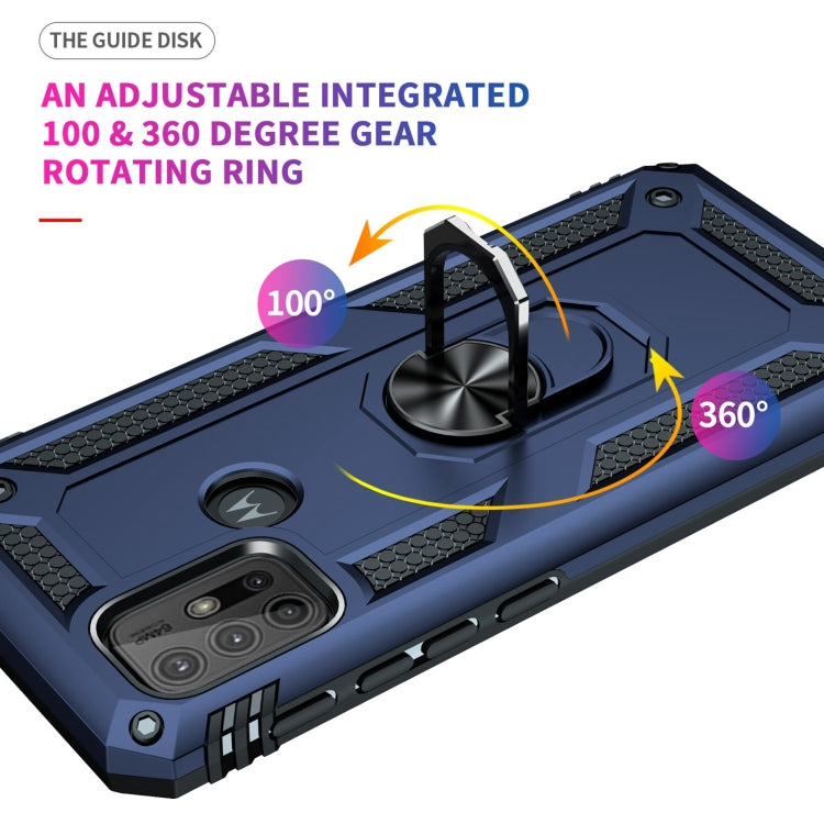 For Motorola Moto G10 / G30 Shockproof TPU + PC Protective Case with 360 Degree Rotating Holder