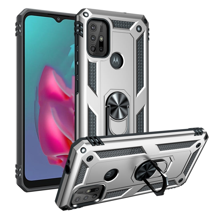 For Motorola Moto G10 / G30 Shockproof TPU + PC Protective Case with 360 Degree Rotating Holder