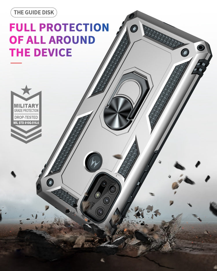 For Motorola Moto G10 / G30 Shockproof TPU + PC Protective Case with 360 Degree Rotating Holder