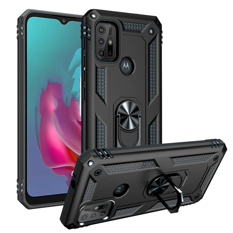 For Motorola Moto G10 / G30 Shockproof TPU + PC Protective Case with 360 Degree Rotating Holder