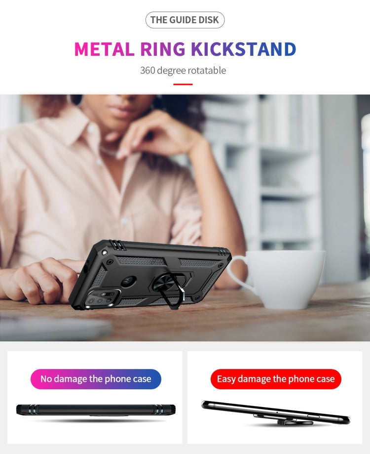 For Motorola Moto G10 / G30 Shockproof TPU + PC Protective Case with 360 Degree Rotating Holder