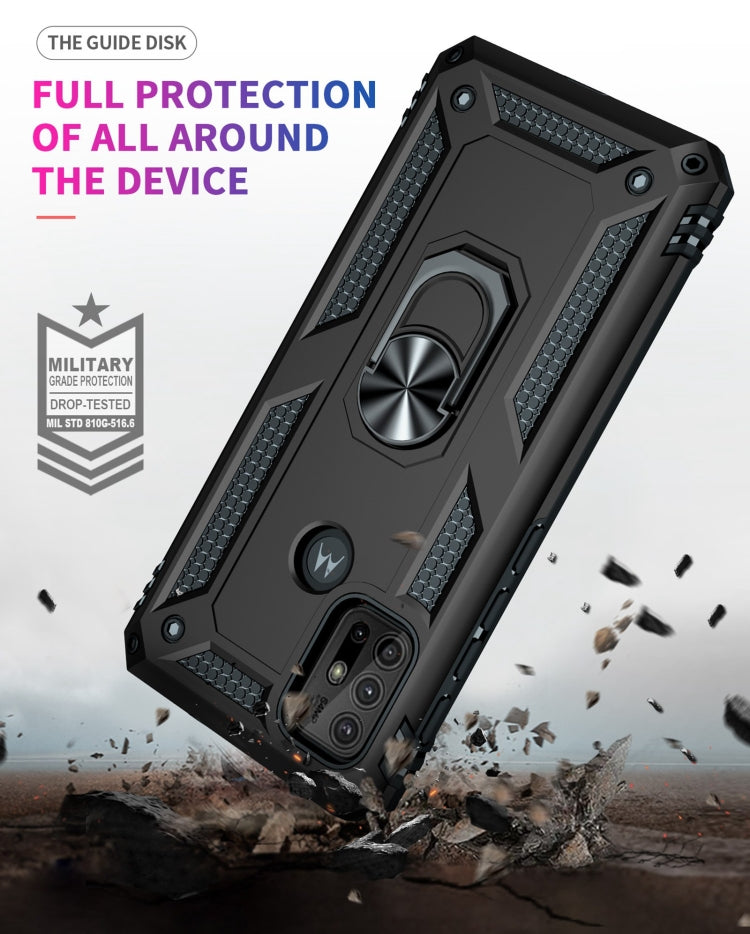 For Motorola Moto G10 / G30 Shockproof TPU + PC Protective Case with 360 Degree Rotating Holder