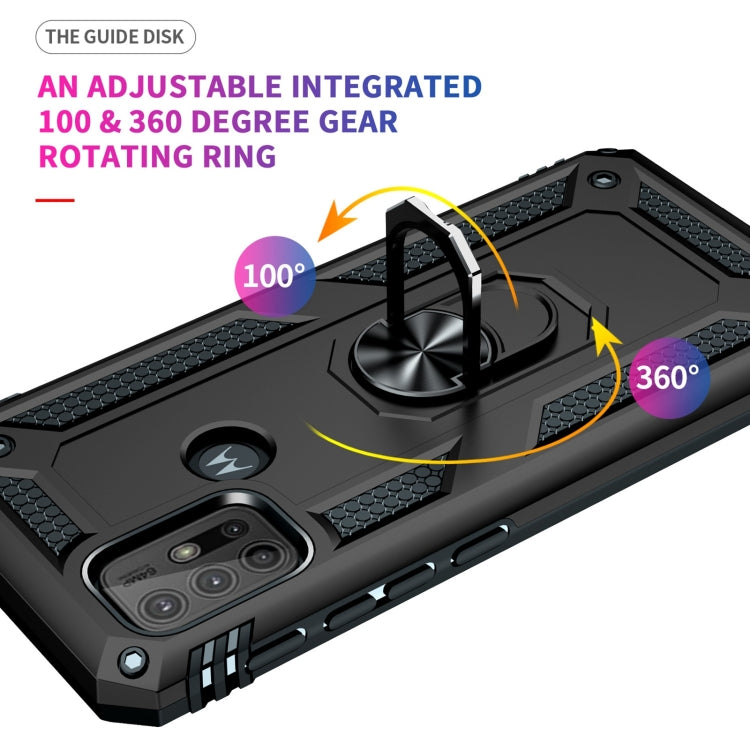 For Motorola Moto G10 / G30 Shockproof TPU + PC Protective Case with 360 Degree Rotating Holder