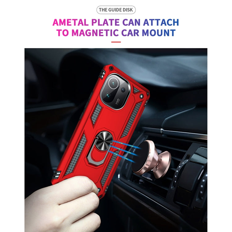 For Xiaomi Mi 11 Pro Shockproof TPU + PC Protective Case with 360 Degree Rotating Holder