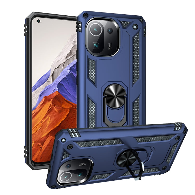 For Xiaomi Mi 11 Pro Shockproof TPU + PC Protective Case with 360 Degree Rotating Holder