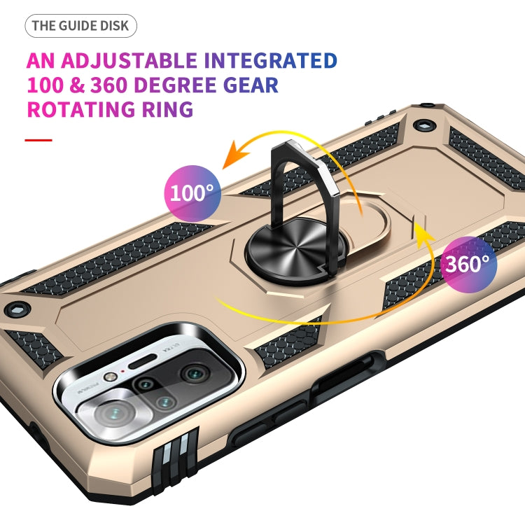 For Xiaomi Redmi Note 10 Pro Shockproof TPU + PC Protective Case with 360 Degree Rotating Holder