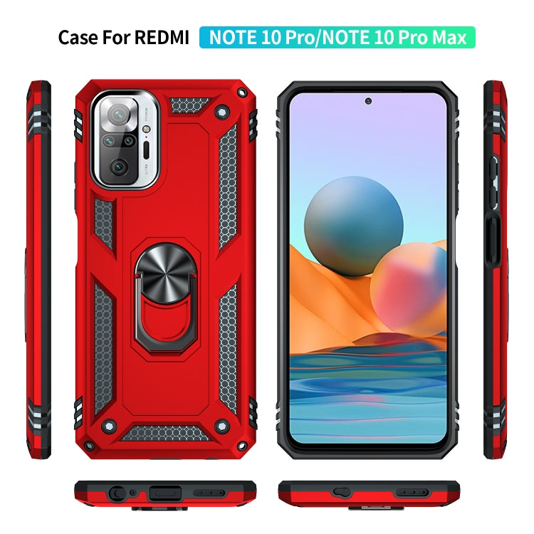 For Xiaomi Redmi Note 10 Pro Max Shockproof TPU + PC Protective Case with 360 Degree Rotating Holder