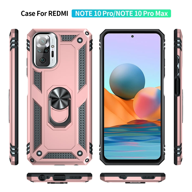 For Xiaomi Redmi Note 10 Pro Max Shockproof TPU + PC Protective Case with 360 Degree Rotating Holder