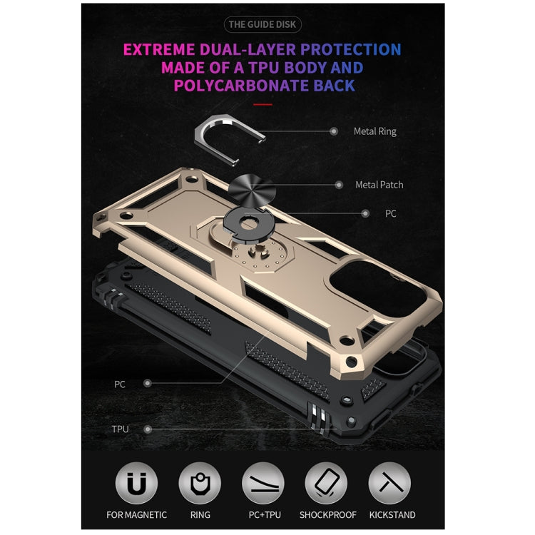 For Xiaomi Redmi Note 10 Pro Max Shockproof TPU + PC Protective Case with 360 Degree Rotating Holder