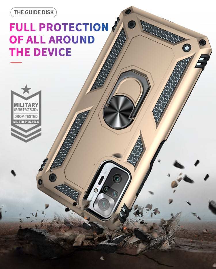 For Xiaomi Redmi Note 10 Pro Max Shockproof TPU + PC Protective Case with 360 Degree Rotating Holder