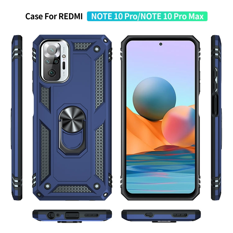 For Xiaomi Redmi Note 10 Pro Max Shockproof TPU + PC Protective Case with 360 Degree Rotating Holder