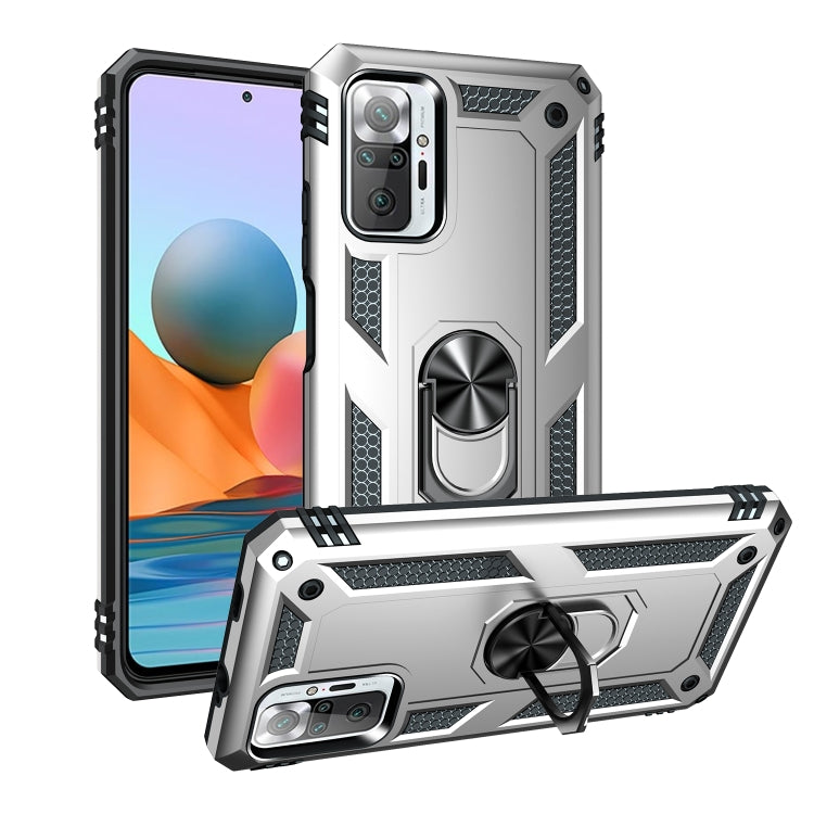 For Xiaomi Redmi Note 10 Pro Max Shockproof TPU + PC Protective Case with 360 Degree Rotating Holder