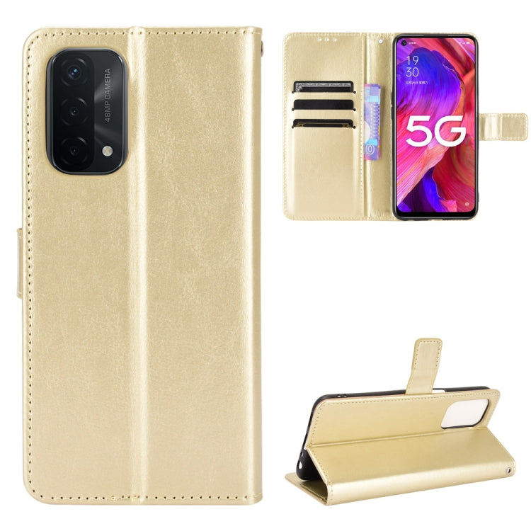 For OPPO A54 5G / A74 5G / A93 5G Crazy Horse Texture Horizontal Flip Leather Case with Holder & Card Slots & Lanyard