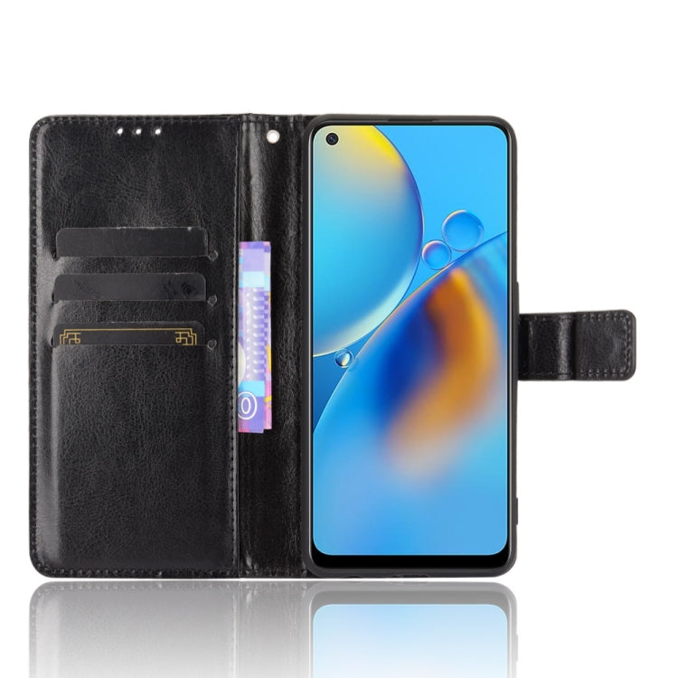 For OPPO A74 4G / F19 4G Crazy Horse Texture Horizontal Flip Leather Case with Holder & Card Slots & Lanyard