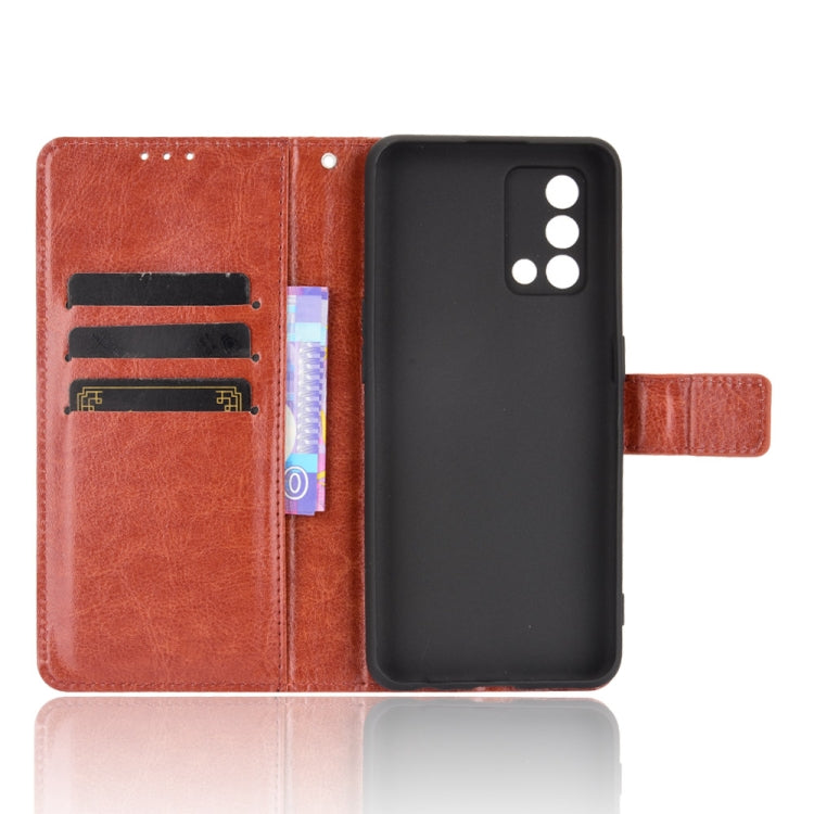For OPPO A74 4G / F19 4G Crazy Horse Texture Horizontal Flip Leather Case with Holder & Card Slots & Lanyard