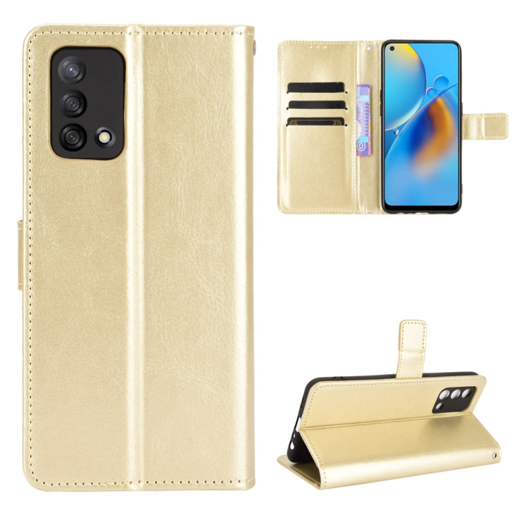For OPPO A74 4G / F19 4G Crazy Horse Texture Horizontal Flip Leather Case with Holder & Card Slots & Lanyard