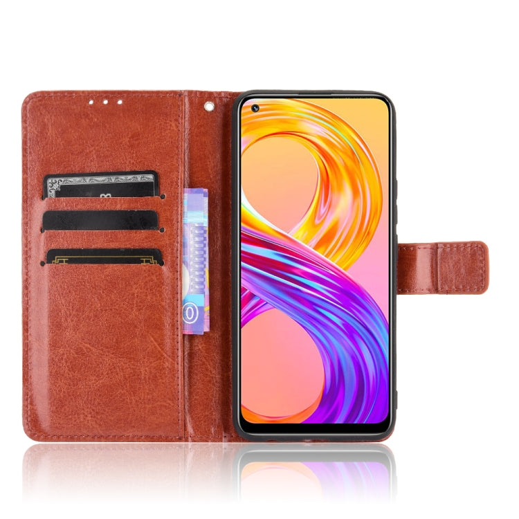 For OPPO Realme 8 4G / Realme 8 Pro 4G Crazy Horse Texture Horizontal Flip Leather Case with Holder & Card Slots & Lanyard