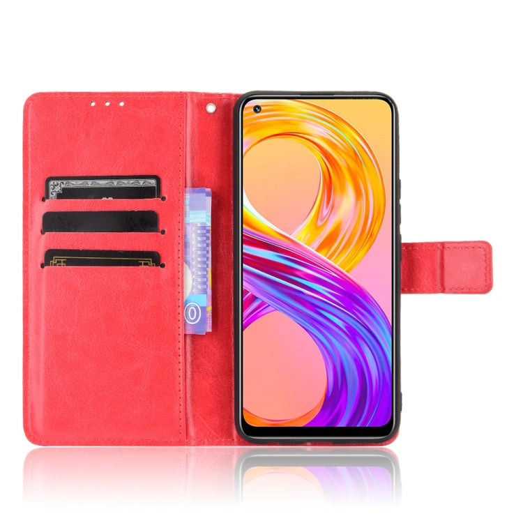 For OPPO Realme 8 4G / Realme 8 Pro 4G Crazy Horse Texture Horizontal Flip Leather Case with Holder & Card Slots & Lanyard