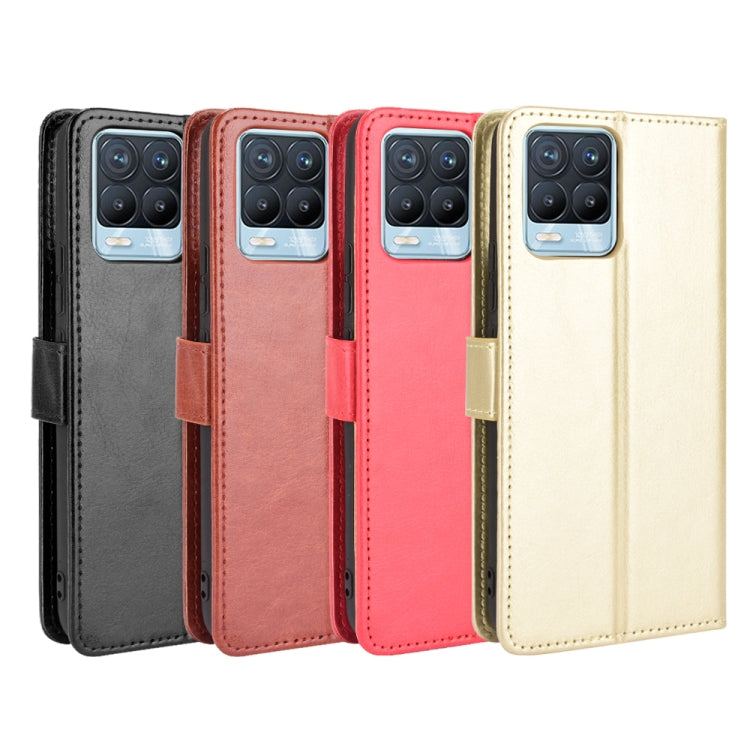 For OPPO Realme 8 4G / Realme 8 Pro 4G Crazy Horse Texture Horizontal Flip Leather Case with Holder & Card Slots & Lanyard