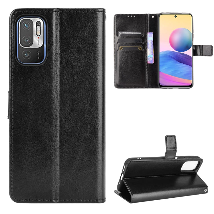 For Xiaomi Redmi Note 10 5G Crazy Horse Texture Horizontal Flip Leather Case with Holder & Card Slots & Lanyard