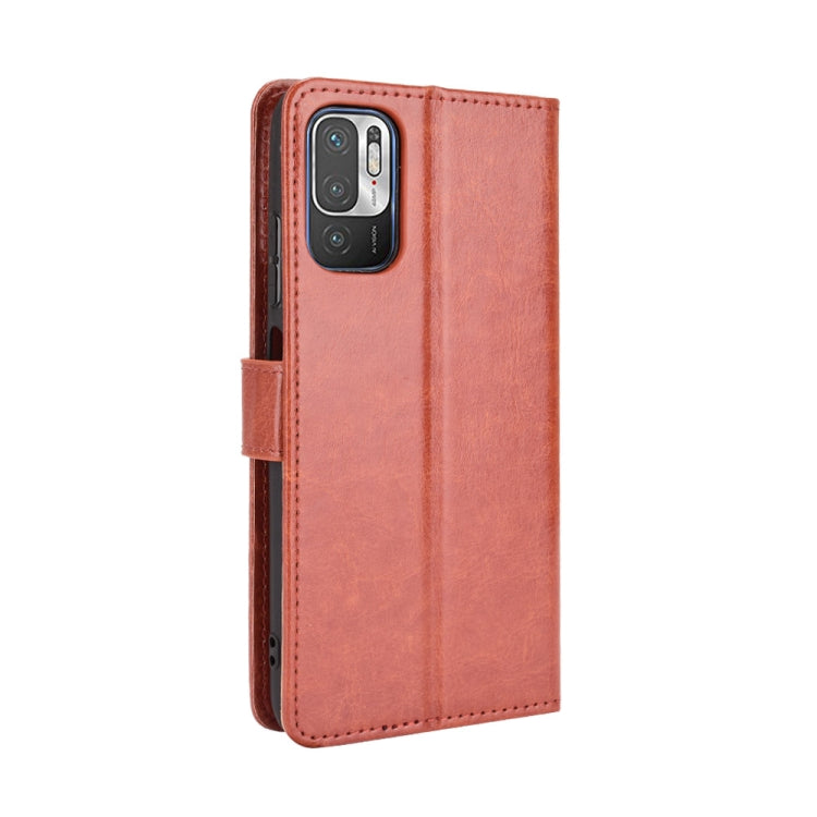 For Xiaomi Redmi Note 10 5G Crazy Horse Texture Horizontal Flip Leather Case with Holder & Card Slots & Lanyard