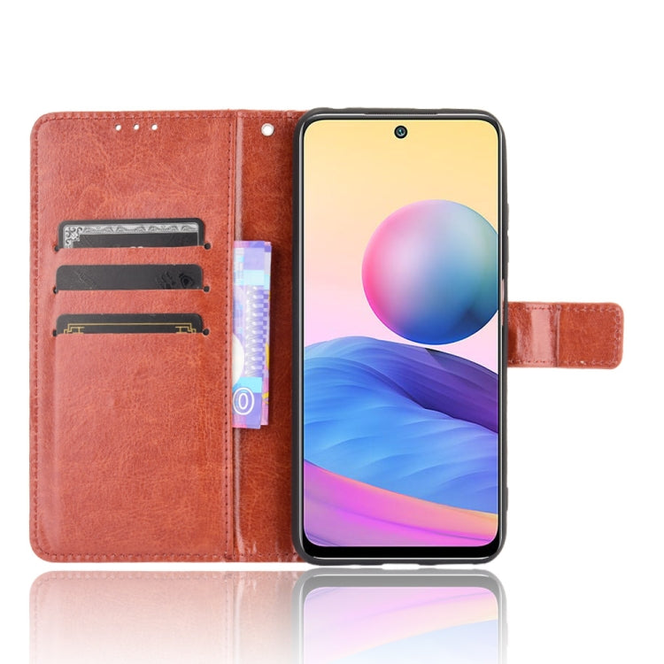 For Xiaomi Redmi Note 10 5G Crazy Horse Texture Horizontal Flip Leather Case with Holder & Card Slots & Lanyard