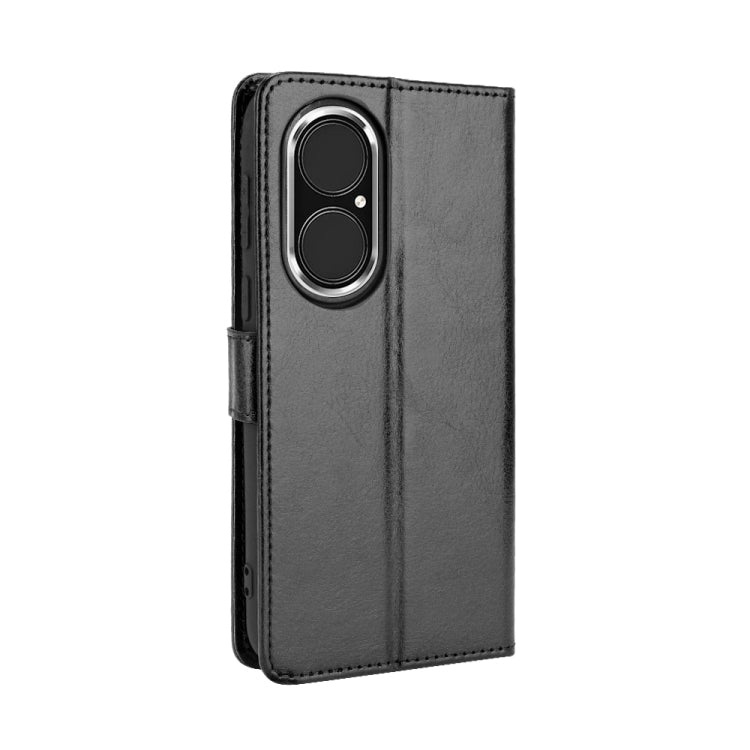 For Huawei P50 Crazy Horse Texture Horizontal Flip Leather Case with Holder & Card Slots & Lanyard