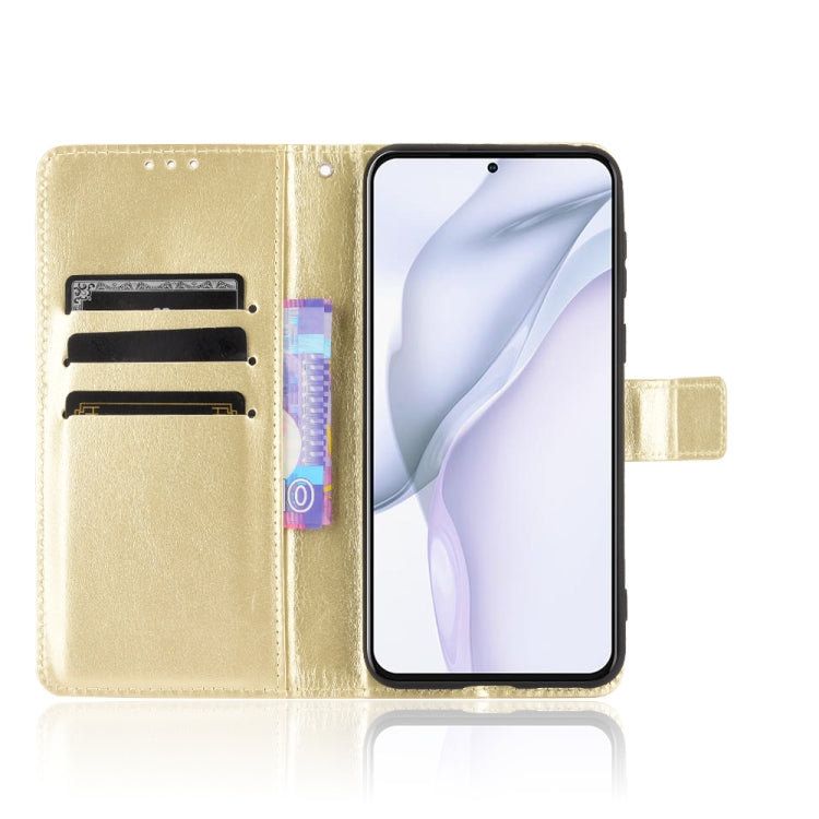 For Huawei P50 Crazy Horse Texture Horizontal Flip Leather Case with Holder & Card Slots & Lanyard