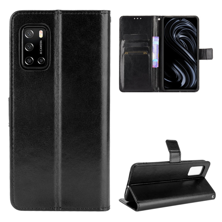 For Rakuten Big S Crazy Horse Texture Horizontal Flip Leather Case with Holder & Card Slots & Lanyard