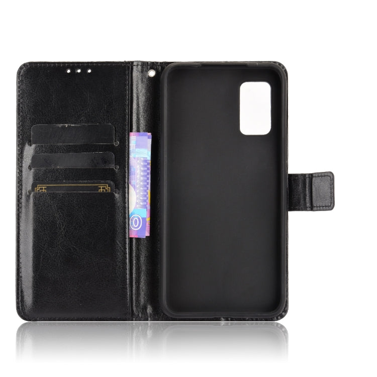 For Rakuten Big S Crazy Horse Texture Horizontal Flip Leather Case with Holder & Card Slots & Lanyard