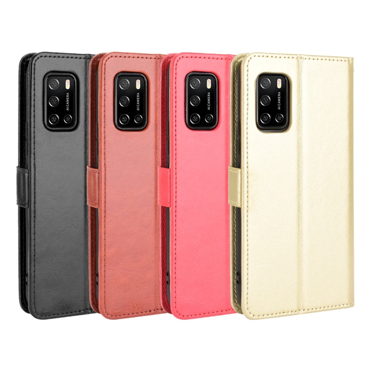 For Rakuten Big S Crazy Horse Texture Horizontal Flip Leather Case with Holder & Card Slots & Lanyard