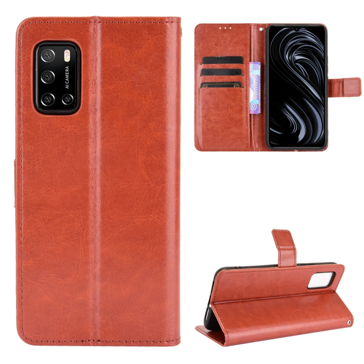 For Rakuten Big S Crazy Horse Texture Horizontal Flip Leather Case with Holder & Card Slots & Lanyard