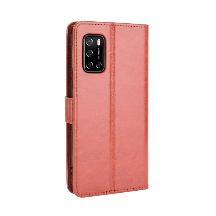 For Rakuten Big S Crazy Horse Texture Horizontal Flip Leather Case with Holder & Card Slots & Lanyard