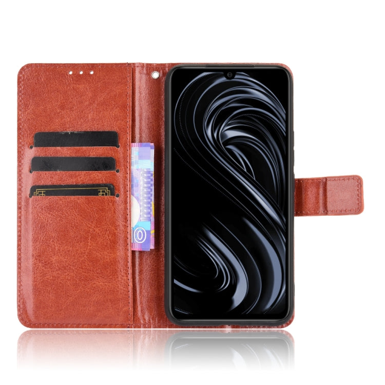 For Rakuten Big S Crazy Horse Texture Horizontal Flip Leather Case with Holder & Card Slots & Lanyard