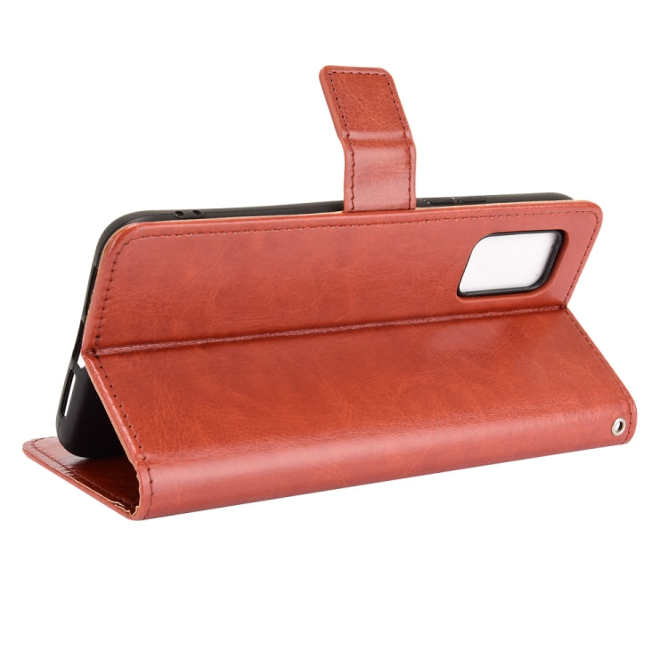 For Rakuten Big S Crazy Horse Texture Horizontal Flip Leather Case with Holder & Card Slots & Lanyard