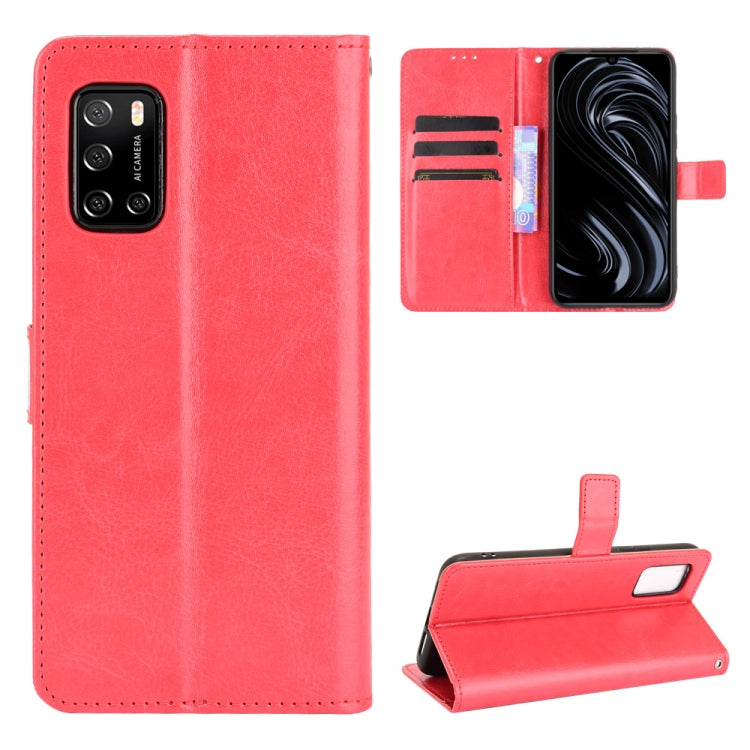For Rakuten Big S Crazy Horse Texture Horizontal Flip Leather Case with Holder & Card Slots & Lanyard
