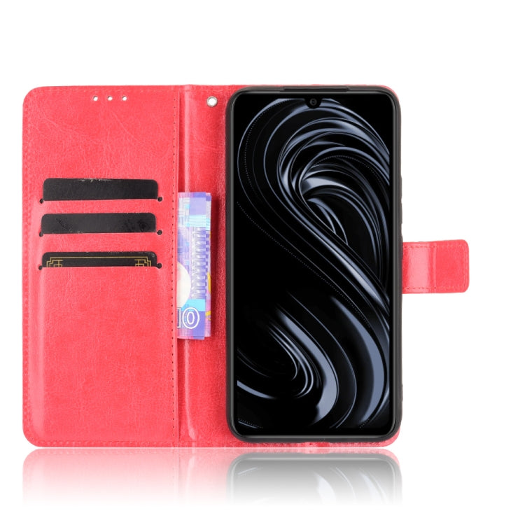 For Rakuten Big S Crazy Horse Texture Horizontal Flip Leather Case with Holder & Card Slots & Lanyard