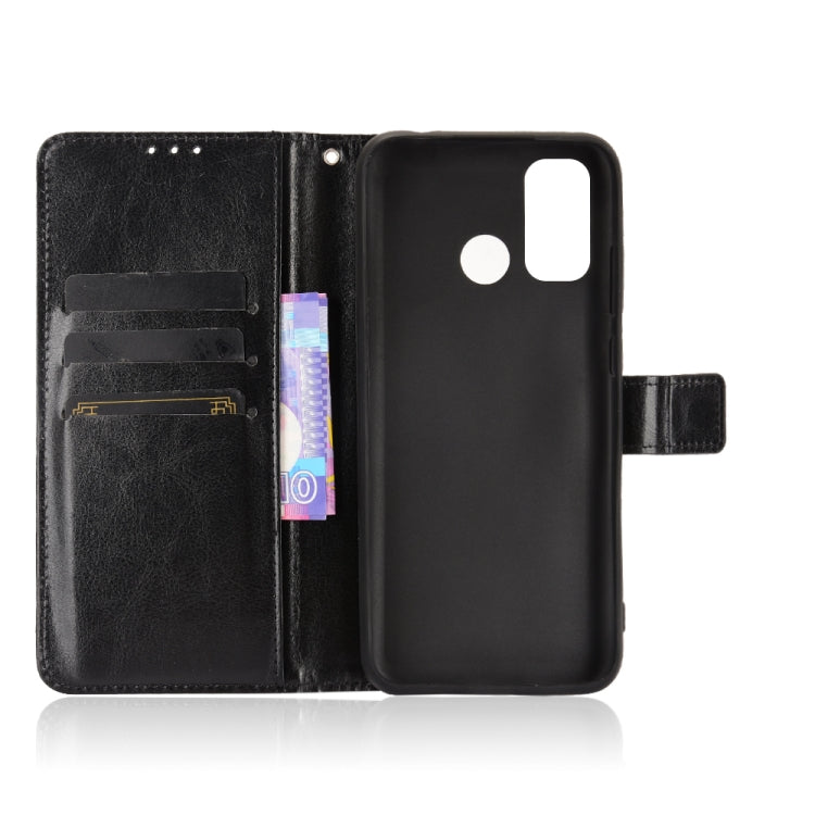 For Oukitel C23 Pro Crazy Horse Texture Horizontal Flip Leather Case with Holder & Card Slots & Lanyard