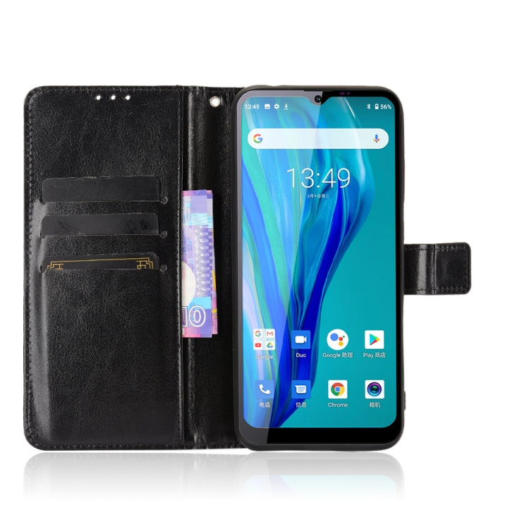 For Oukitel C23 Pro Crazy Horse Texture Horizontal Flip Leather Case with Holder & Card Slots & Lanyard